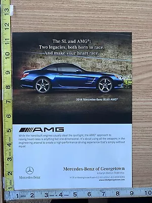 Mercedes AMG SL65 Blue Car 2014 Print Advertisement • $12.95