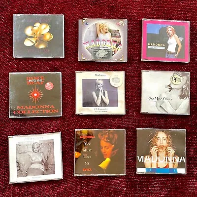 MADONNA LOT Of 9 EUROPE ONLY CD SINGLES LIMITED RELEASE EDITIONS & REMIXES PROMO • $55