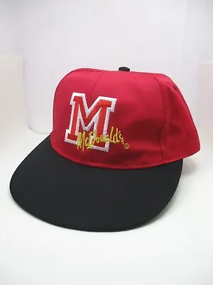 Vintage McDonald's Restaurant Employee Cap / Hat Worker Uniform Crest Snap Back • $12.99