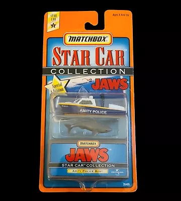 Matchbox Star Car Collection JAWS Amity Police Boat Loose • $50