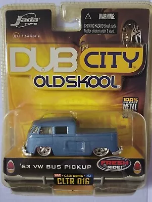 Dub City OldSkool '63 VW Bus Pickup Blue 2006 Wave 2 1963 #016 1:64 Diecast Jada • $16.29