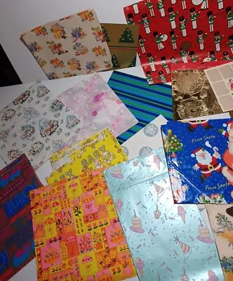 Lot Vintage Wrapping Paper Maps Stickers  Various Size Pattern Junk Journal • $14.88