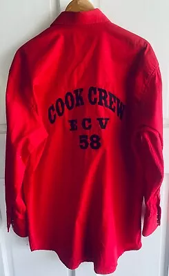 E Clampus Vitus ECV  Cook Crew 58 Western Express XXL Western Red Pocket Shirt • $69.99