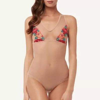 Intimissimi Floral Embroidery Bodysuitige Nude Size S         AVAIL TILL 28/4/24 • £26.99