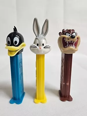 Vintage Pez Dispensers Daffy Duck 3.9 Austria And Bugs Bunny & Taz 4.9 With Feet • $10.80