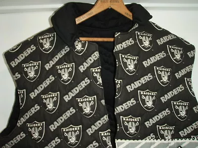 Vintage 1993 Custom Hand Made Los Angeles Vegas Oakland Raiders  Vest  • $27.49