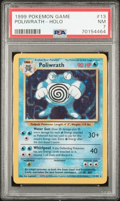 $0.99 • Buy 1999 Pokemon Poliwrath Base Set 13/102 Holo Rare - Psa 7