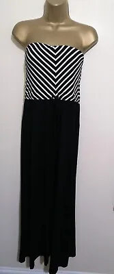 £18.99 • Buy Black White Bandeau  Beachwear Maxi Dress Marks And Spencer Size 10 BNWT