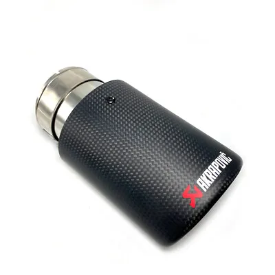 1PCS Matt Carbon Fiber AKRAPOVIC Exhaust Tip Exhaust Pipe 3''/3.5''/4''/4.5'' • $48