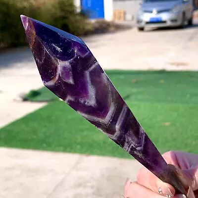 168GNatural Dream Amethyst Quartz Crystal Single End Magic Wand Targeted Therapy • $65.25