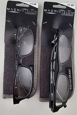 Magnivision +1.25 Reading Glasses By Foster Grant ( 2 Pc ) Brandon • $32.95