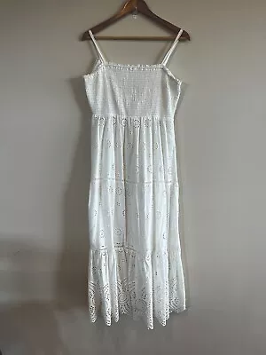 Forever New White Broderie Lace Maxi Dress - Size 12 (BNWOT) • $49
