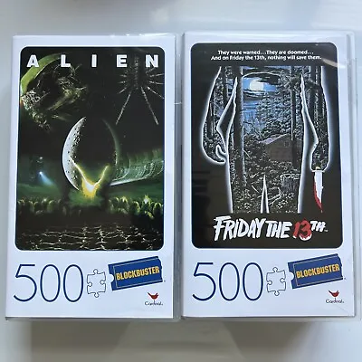 FRIDAY THE 13TH Blockbuster & Alien 500 Piece Movie Poster Puzzle / Bundle • $29.60