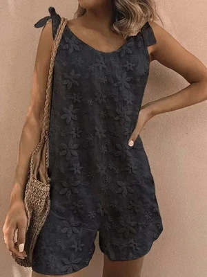 $26.08 • Buy Summer Womens Floral Bow Knot Lace Up Suspender Shorts Sweet Casual Jumpsuits