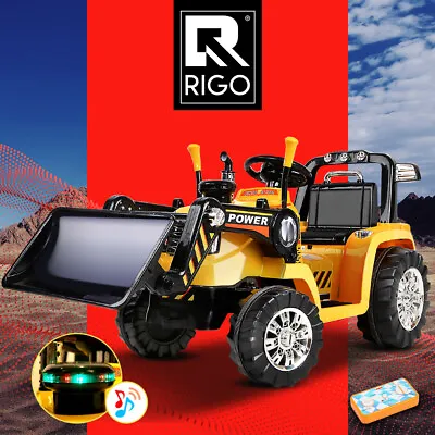$296.95 • Buy Rigo Kids Ride On Bulldozer Car Electric Digger Cars Loader Tractor Excavator