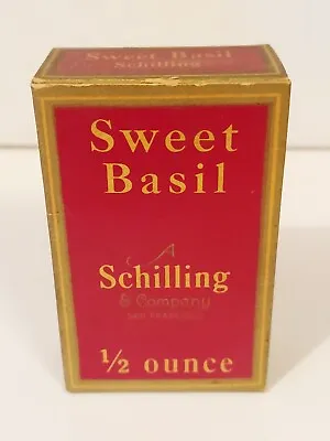 Schilling Brand Vintage 1930s Sweet Basil Spice Box • $12