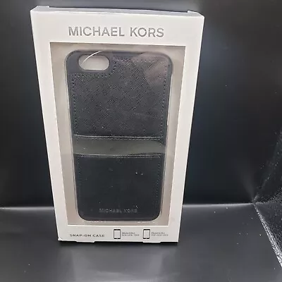 Michael Kors IPhone 6 Plus 6s Plus Black Snap On Case Wallet 2 Card Pockets NEW • $6.99