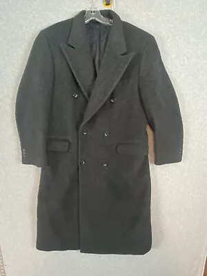 Lord & Taylor Kensington Collection Mens Wool Coat 42R Gray Full Length • $59.99