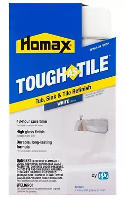 New Homax 3157 Tough As Tile Tub & Tile Epoxy Paint Spray On Finish Kit White • $38.99