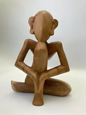 Abstract Yogi Asana Wood Carving Bali Sculpture Hand Craft Decor Display Gift • $42