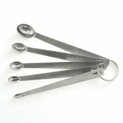Norpro 5pc Mini Stainless Steel Measuring Spoons Set Tad Dash Pinch Smidgen Drop • $10.49