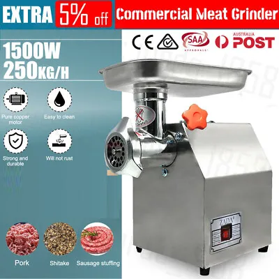 $207.50 • Buy 1500W Commercial Meat Grinder Electric Mincer Sausage Filler Maker 190r/min AU