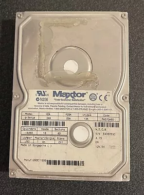 Maxtor 91741U4 DiamondMax 17.4GB 3.5 IDE PATA Hard Disk Drive - TESTED OK • £7.50