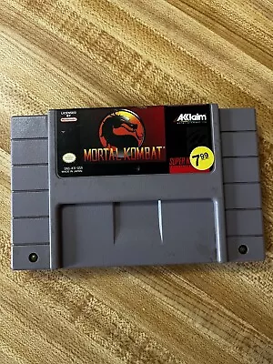 Mortal Kombat SNES Super Nintendo 1992 Authentic Tested And Working • $4.25