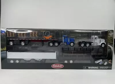 1/32 Scale Peterbilt  Logging Truck Tractor Trailers Model (w/ Logs) New-Ray • $100