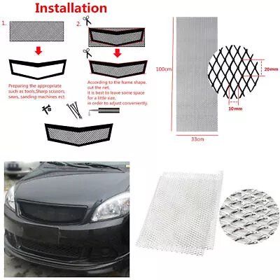 40''x13'' Rhombus Mesh Grill Car Front Bumper Hood Vent Spoiler Fender Grille • $24.61