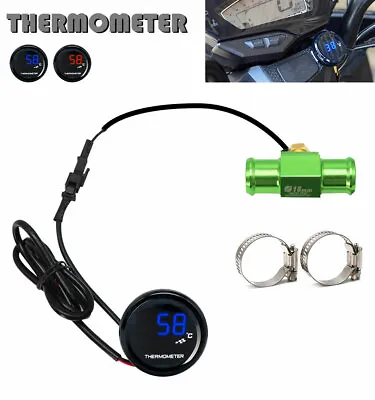 Motorcycle LCD Digital Thermometer Water Temperature Sensor Gauge Display • $20.94