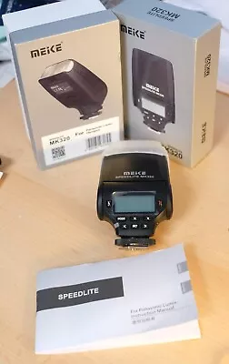 £50 • Buy Meike Speedlite MK320 For Panasonic Lumix Olympus, Hardly Used, Turn & Tilt