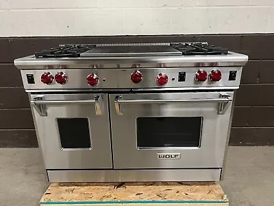 Wolf R484F - 48 All Gas Range Professional 4 Burners + French Top • $1