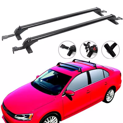 For VW Jetta Golf Sedan 43.3  Top Roof Rack Cross Bars Luggage Carrier W/Lock UP • $82.95