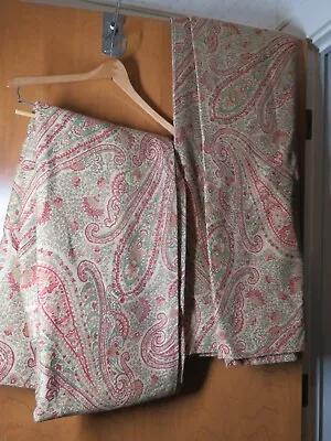 2 Pottery Barn Jacquard Marah Drapery Curtain Panels Paisley 50x96 Lined Vtg HTF • $129.99