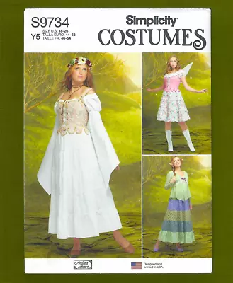 Fantasy Costume Sewing Pattern~Fairy~Elf~Queen (Sizes 18-26) Simplicity 9734 • $12.85