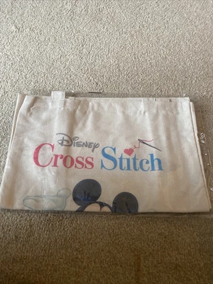 £4.50 • Buy Disney Cross Stitch Canvas Tote Bag, Mickey Mouse