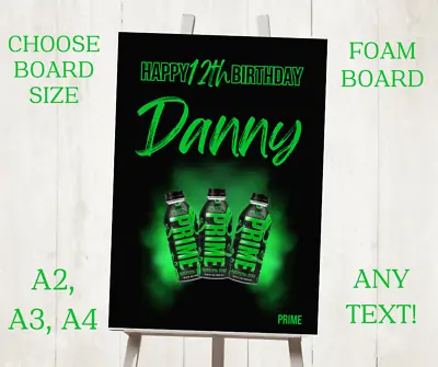 Personalised GLOWBERRY PRIME Printed Foam Board Event Sign BIRTHDAY A2 A3 A4 • £14.99