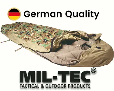 MIL-TEC SLEEPING BAG COVER 3 Layer Waterproof Breathable Military Bivy WOODLAND • $179.95