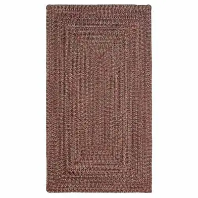 $36 • Buy Capel Rugs Worcester Dark Red Variegated Country Rectangle Braided Area Rug 