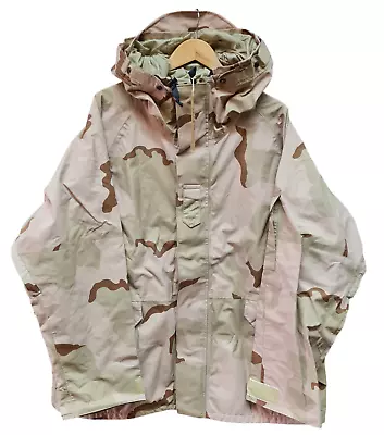 Genuine US Army Tri Colour Desert Camo Gore-Tex ECWCS Parka Jacket XL Reg #12 • £119.95