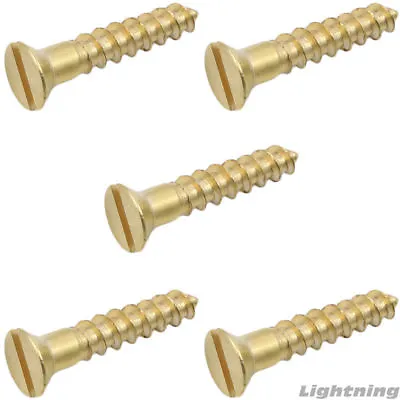 #4 X 5/8  Solid Brass Flat Head Slotted Wood Screw Qty 100 • $12.61