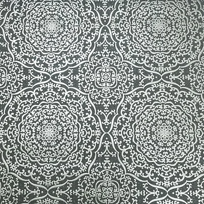 Metallic Oriental Damask Wallpaper Black Silver Oriental Shimmer Glitter Feature • £1.49