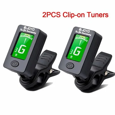 JOYO 2PCS Clip On LCD Digital Electronic Tuner For Guitar Bass Ukulele Violin • $11.59