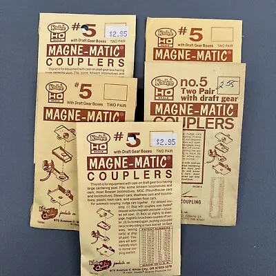 Lot Of 5 HO Kadee #5 Magne-Matic Couplers-2 Per Pack NOS • $24.99