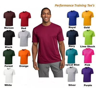 Men's Big & Tall Moisture Wick Dry Fit Sport Tek Short Sleeve T-shirt New Tst350 • $14.35