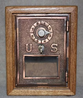 Antique USPS P O Post Office Box Door Bank With Combination • $72