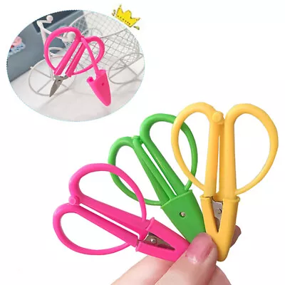 Mini Stainless Steel Sewing Scissors Plastic Tailor Yarn Shears Thread Craft DIY • $1.66