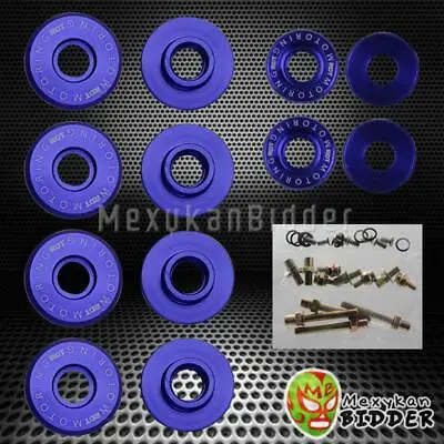 Blue Aluminum Motor Valve Cover Washer Seal Bolt Nut Kit B-Series B16A B18C  • $29.84