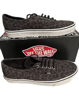 Vans Authentic Waxed Leopard Black Men's US11 VN-0W4NDQW Rare • $59.99